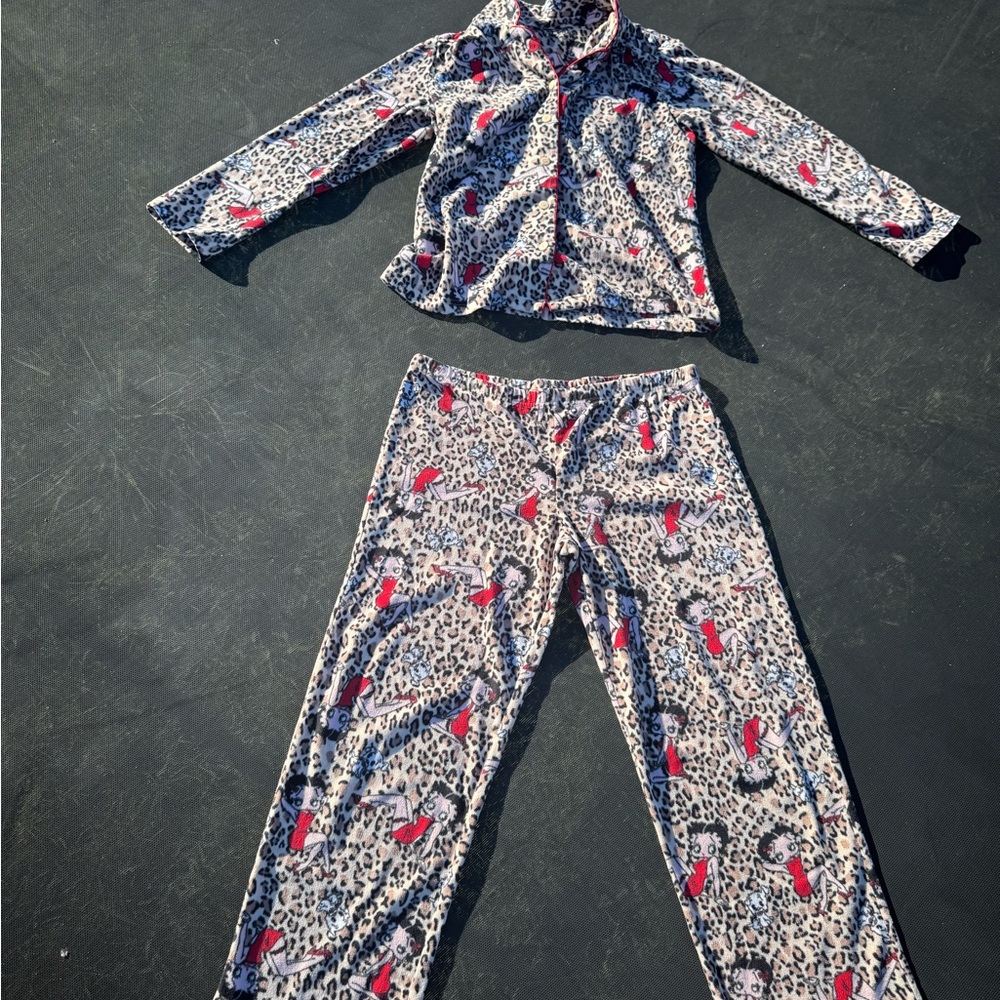 Leopard Print Betty Boop Pajamas Set